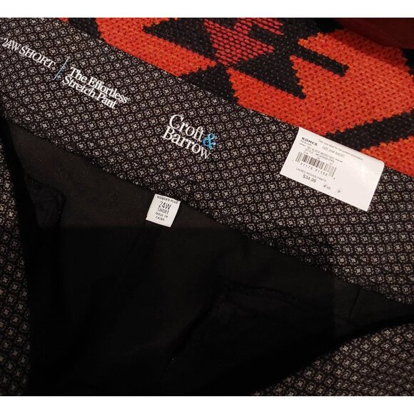 NEW Croft & Barrow Womens 24W Short Black & Gray Effortless Stretch Pull-On Pant - Picture 3 of 11